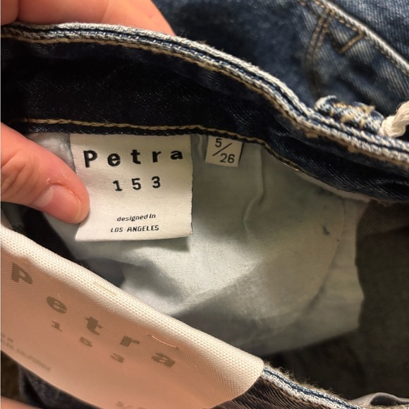 NWT Petra 153 Baggy Wide Leg High Rise Jeans Distressed Knees Size 5/26 - Picture 7 of 8